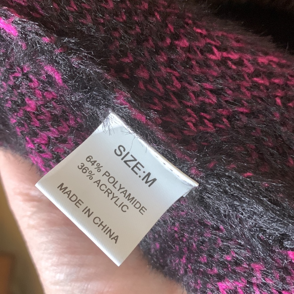 Fuzzy Leopard And Zebra Print Sweater - image 5